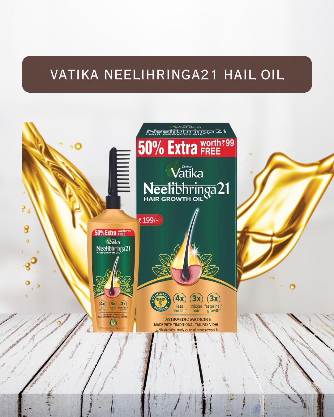 Neelibhringa 21 Hair Oil | Vatika